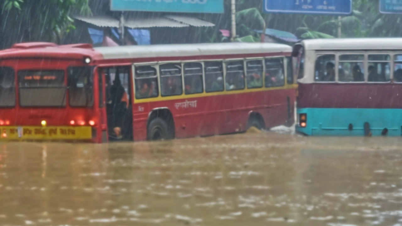 मुंबई में भारी बारिश से जनजीवन अस्त-व्यस्त: यातायात, उड़ानों और लोकल ट्रेन सेवा हानियुक्त